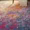 Homeroots 8 ft. Round Abstract Brights Sunburst Area Rug 385383 - alternate 9